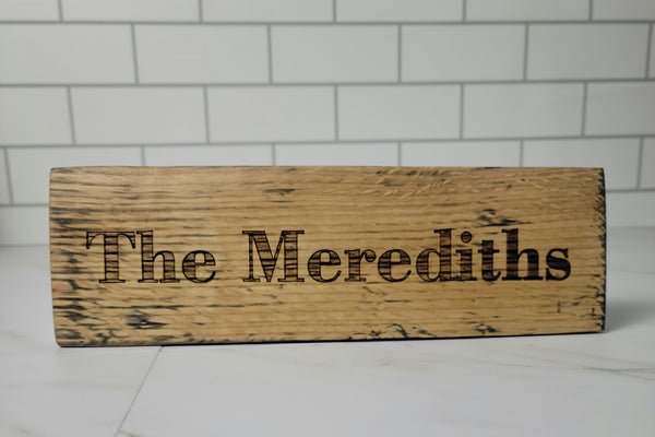 Pre-Buy Personalized 1/4 Stave Family Name Sign