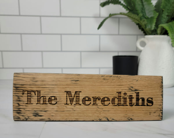 Pre-Buy Personalized 1/4 Stave Family Name Sign